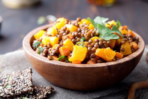 Salade de lentilles vertes au haddock