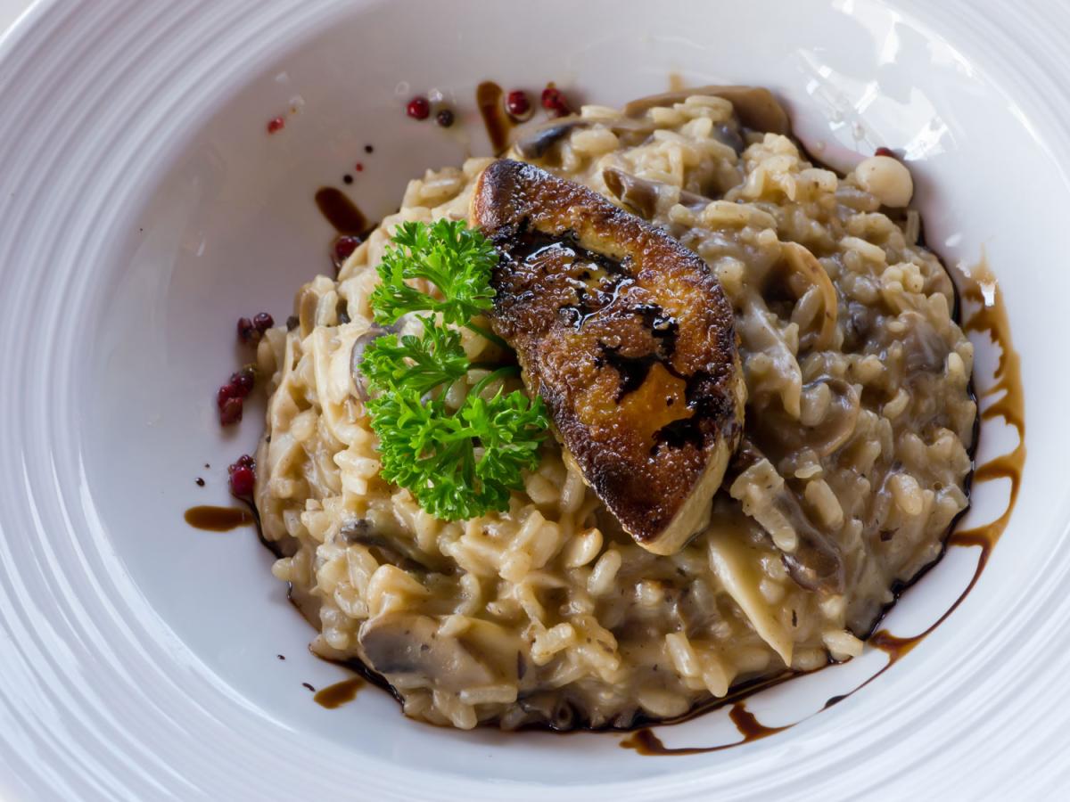 Risotto aux cèpes et foie gras